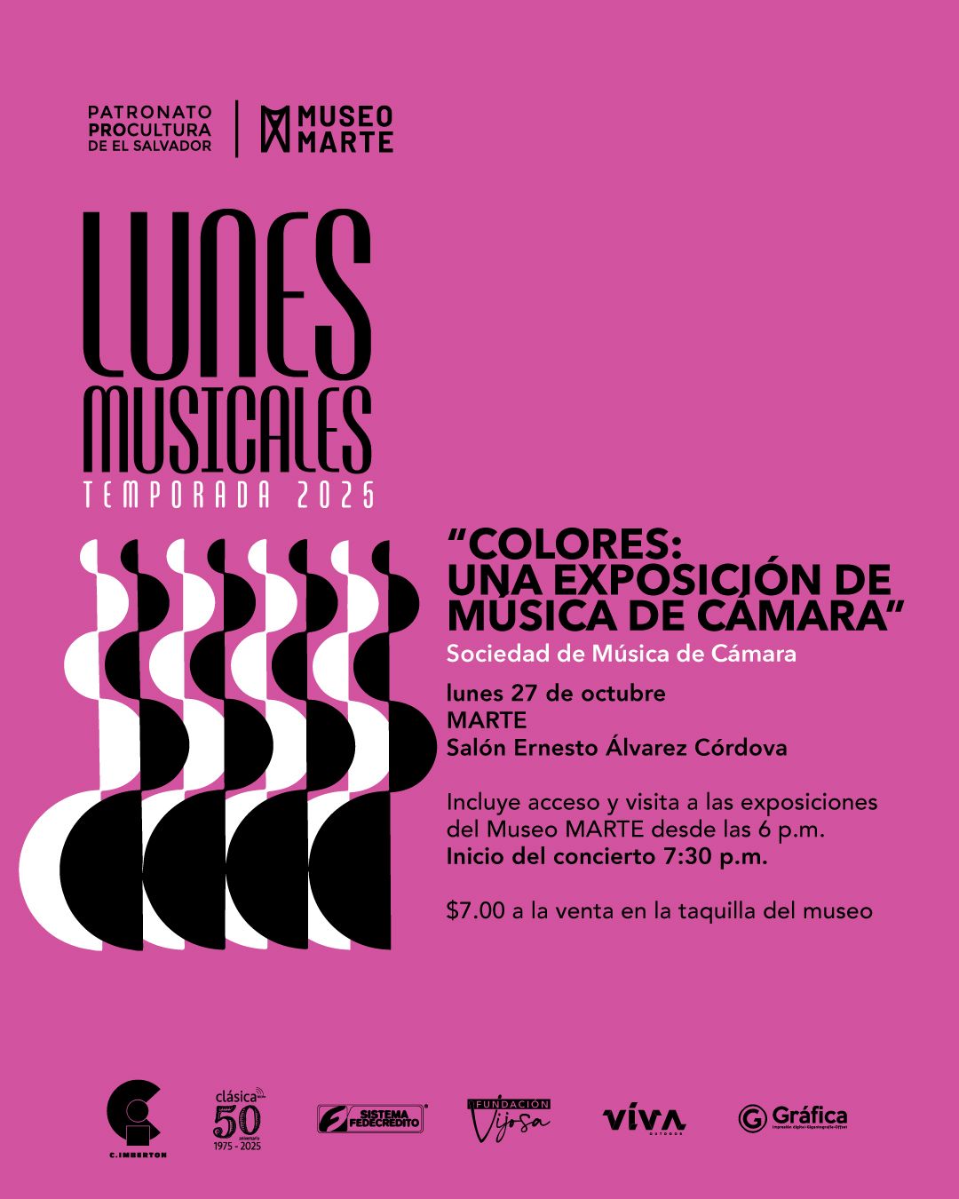 Afiche del concierto Colores: una exposición de música de cámara