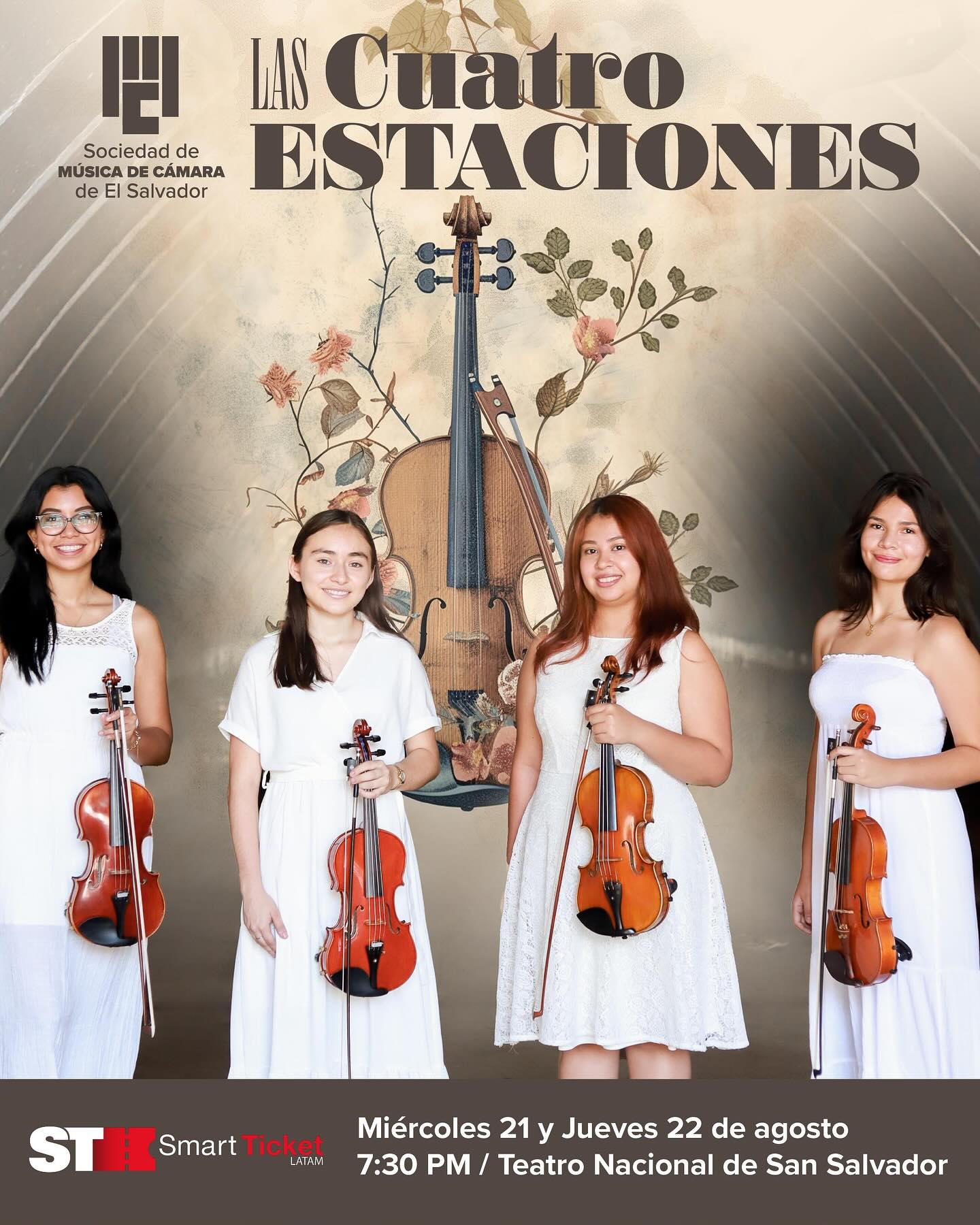 Afiche del concierto Las cuatro estaciones
