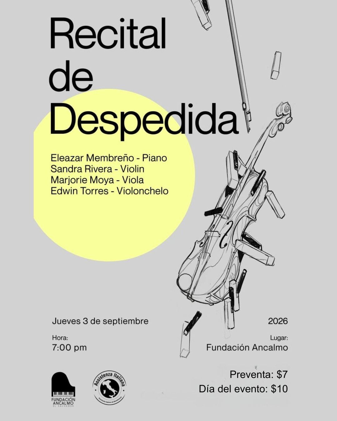 Afiche del concierto Recital de Despedida